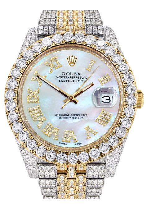 rolex gold and silver with diamonds|solid gold Rolex with diamonds.